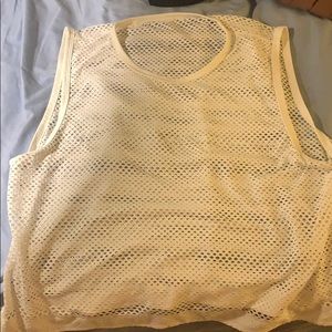 Sheer white lulu top